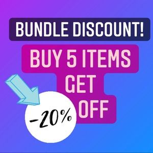 Buy 5 items and get 20% OFF!!!!!!!